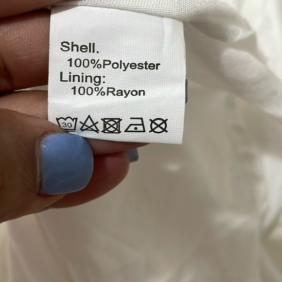 Pink Diamond White Textured Fabric maxi dress - Picture 4 of 13